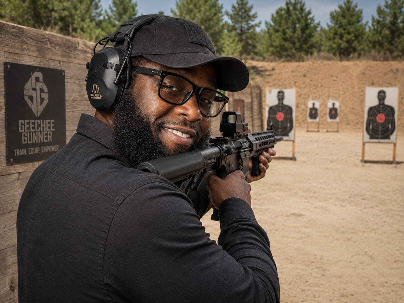 John White, owner and lead instructor, at the range